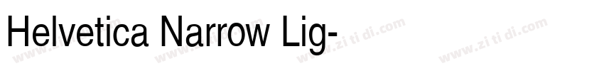 Helvetica Narrow Lig字体转换